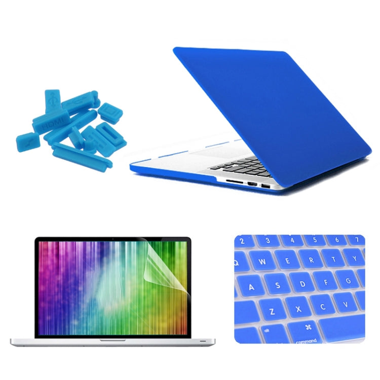ENKAY pour MacBook Pro Retina 13,3 pouces (version américaine) / A1425 / A1502 4 en 1 Coque rigide givrée en plastique avec protection d'écran, protection de clavier et bouchons anti-poussière