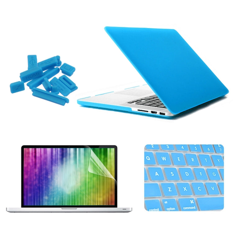 ENKAY pour MacBook Pro Retina 13,3 pouces (version américaine) / A1425 / A1502 4 en 1 Coque rigide givrée en plastique avec protection d'écran, protection de clavier et bouchons anti-poussière