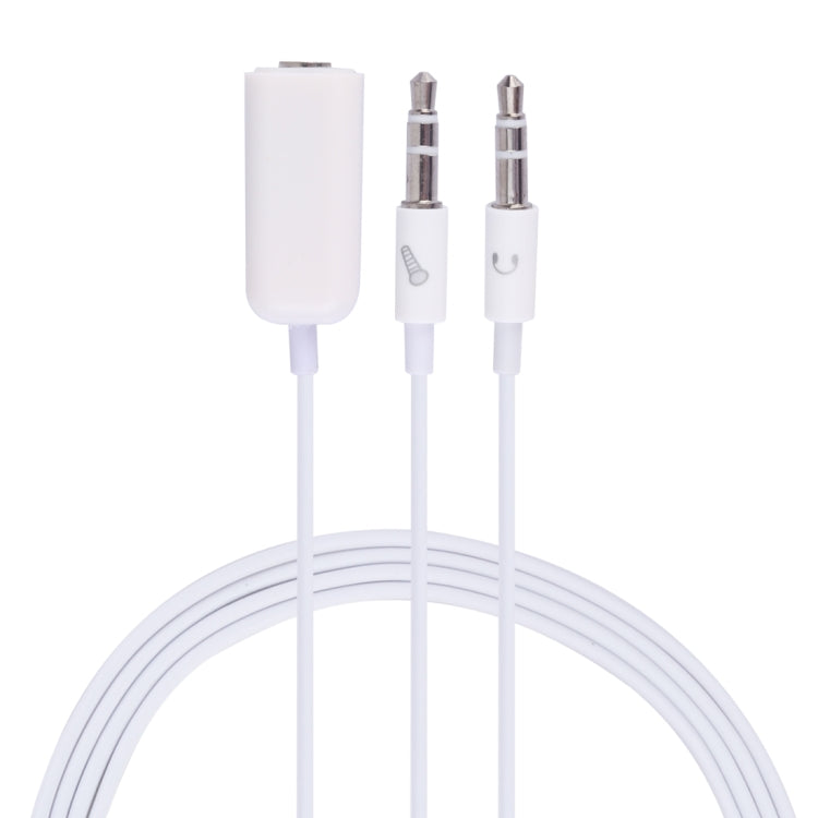 Câble adaptateur jack microphone 3,5 mm femelle vers jack microphone 3,5 mm mâle + jack écouteurs 3,5 mm mâle pour ordinateur Apple, longueur : 78 cm