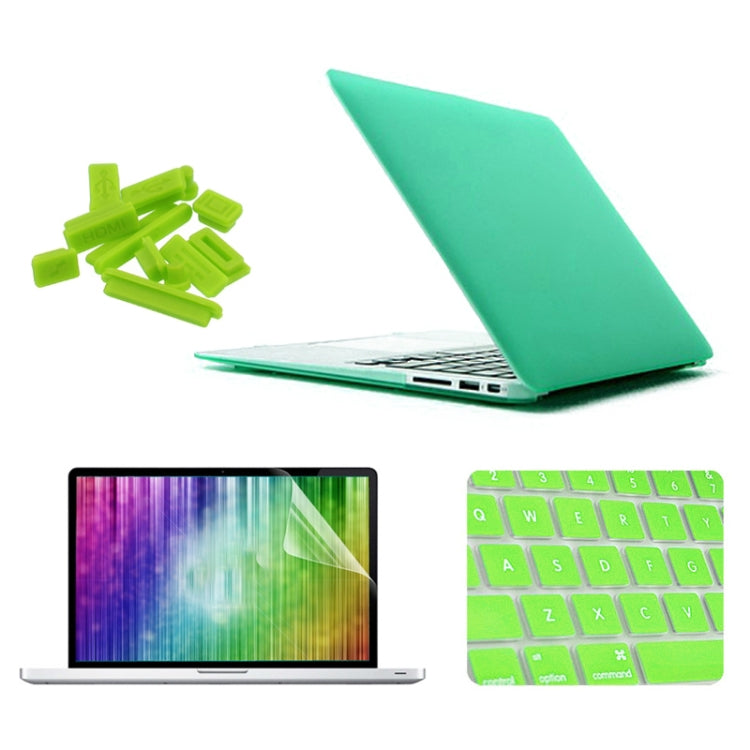 ENKAY pour MacBook Air 11,6 pouces (version US) / A1370 / A1465 4 en 1 Coque rigide givrée en plastique avec protection d'écran, protection de clavier et bouchons anti-poussière, pour MacBook Air 11,6 pouces (version US) / A1370 / A1465