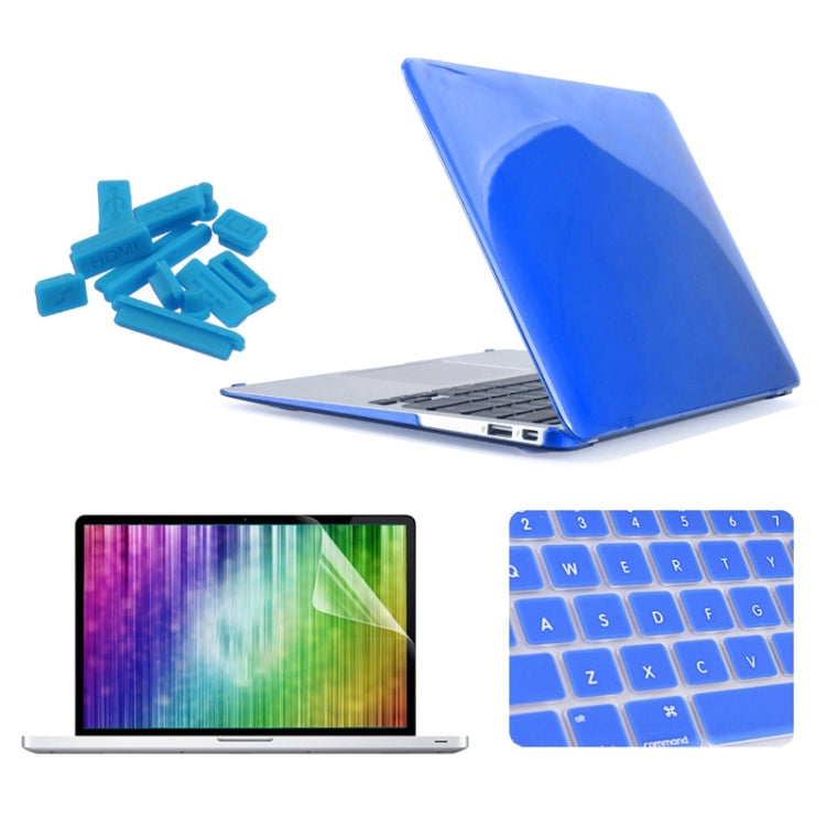 ENKAY pour MacBook Air 11,6 pouces (version américaine) / A1370 / A1465 4 en 1 Coque rigide en plastique avec protection d'écran, protection de clavier et bouchons anti-poussière
