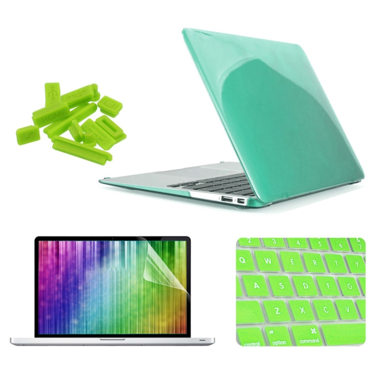 ENKAY pour MacBook Air 11,6 pouces (version américaine) / A1370 / A1465 4 en 1 Coque rigide en plastique avec protection d'écran, protection de clavier et bouchons anti-poussière