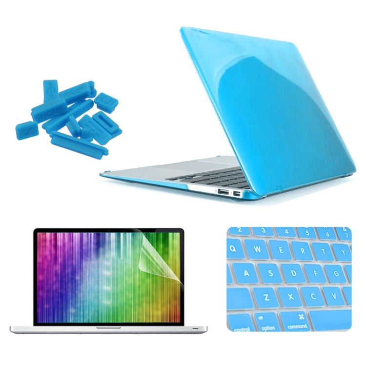 ENKAY pour MacBook Air 11,6 pouces (version américaine) / A1370 / A1465 4 en 1 Coque rigide en plastique avec protection d'écran, protection de clavier et bouchons anti-poussière