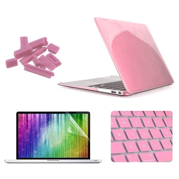 ENKAY pour MacBook Air 13,3 pouces (version américaine) / A1369 / A1466 4 en 1 Coque rigide en plastique avec protection d'écran, protection de clavier et bouchons anti-poussière