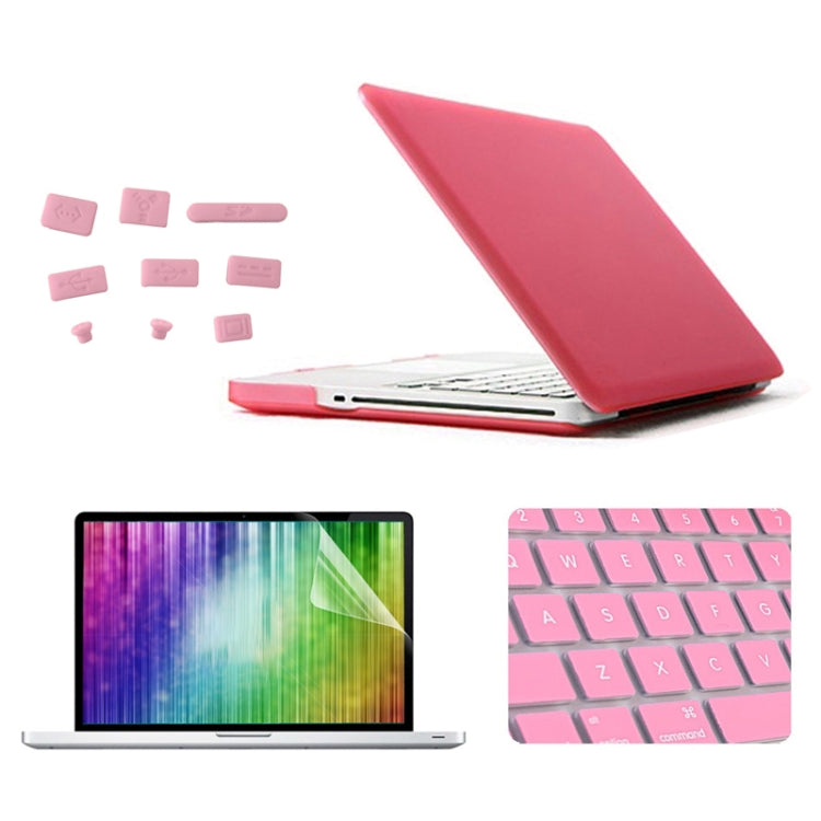ENKAY pour MacBook Pro 13,3 pouces (version américaine) / A1278 4 en 1 Coque rigide givrée en plastique avec protection d'écran, protection de clavier et bouchons anti-poussière