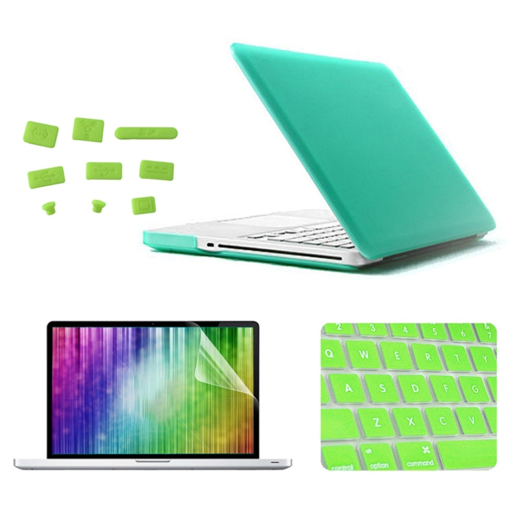 ENKAY pour MacBook Pro 13,3 pouces (version américaine) / A1278 4 en 1 Coque rigide givrée en plastique avec protection d'écran, protection de clavier et bouchons anti-poussière