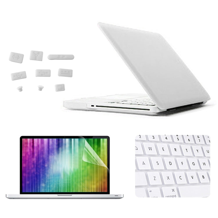 ENKAY pour MacBook Pro 13,3 pouces (version américaine) / A1278 4 en 1 Coque rigide givrée en plastique avec protection d'écran, protection de clavier et bouchons anti-poussière