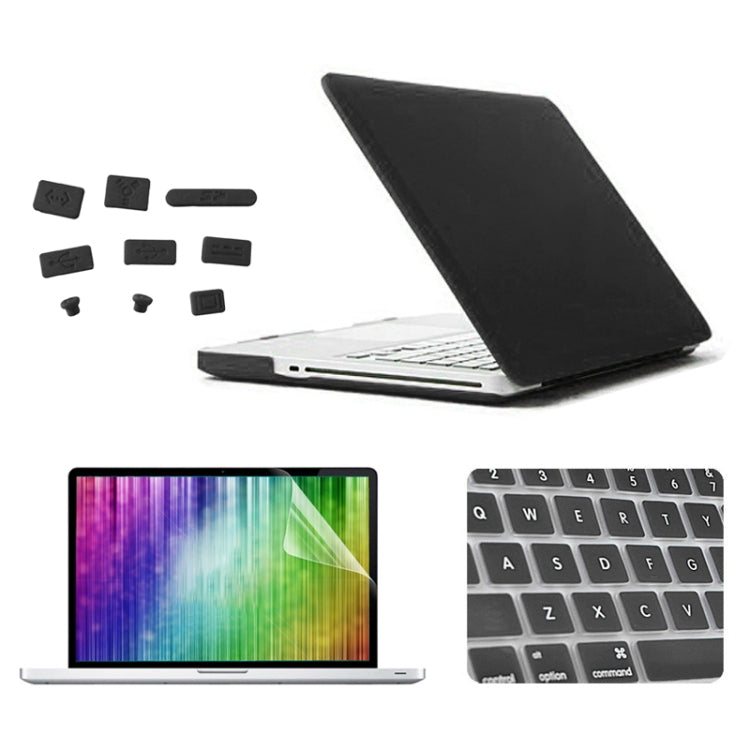ENKAY pour MacBook Pro 15,4 pouces (version américaine) / A1286 4 en 1 Coque rigide givrée en plastique avec protection d'écran, protection de clavier et bouchons anti-poussière