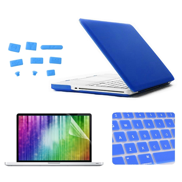 ENKAY pour MacBook Pro 15,4 pouces (version américaine) / A1286 4 en 1 Coque rigide givrée en plastique avec protection d'écran, protection de clavier et bouchons anti-poussière