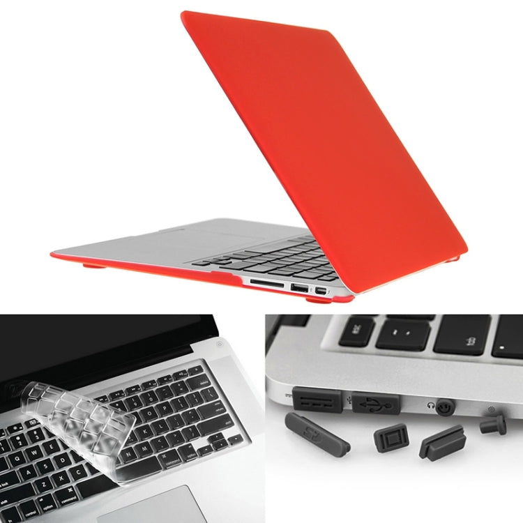 ENKAY pour MacBook Air 11,6 pouces (version américaine) / A1370 / A1465 Hat-Prince 3 en 1 Coque rigide givrée en plastique avec protection de clavier et bouchon anti-poussière pour port