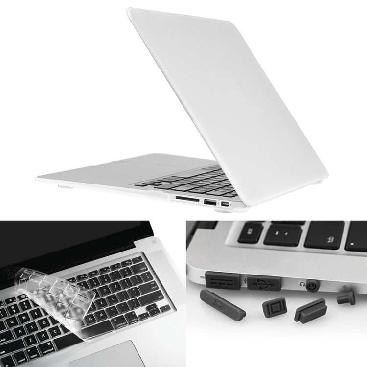 ENKAY pour MacBook Air 11,6 pouces (version américaine) / A1370 / A1465 Hat-Prince 3 en 1 Coque rigide givrée en plastique avec protection de clavier et bouchon anti-poussière pour port