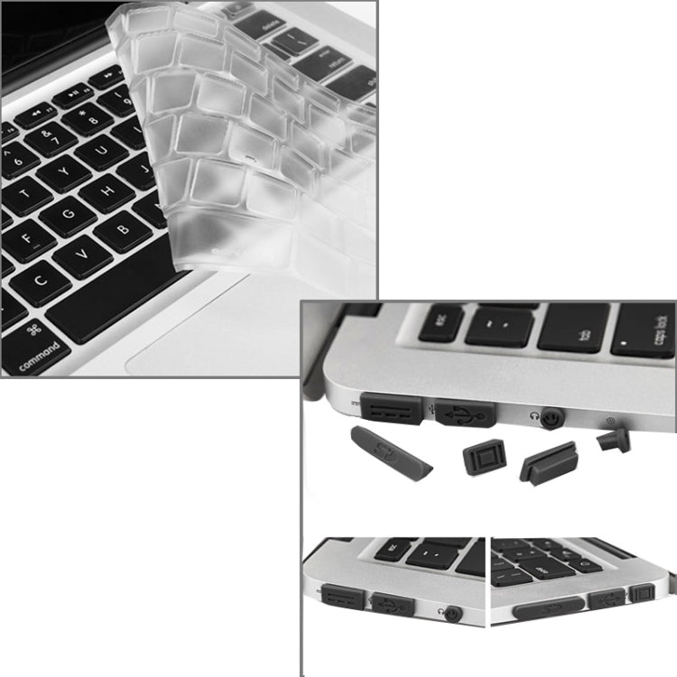 ENKAY pour MacBook Air 11,6 pouces (version américaine) / A1370 / A1465 Hat-Prince 3 en 1 Coque rigide givrée en plastique avec protection de clavier et bouchon anti-poussière pour port