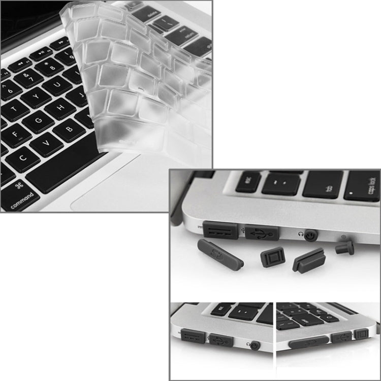 ENKAY pour MacBook Air 13,3 pouces (version américaine) / A1369 / A1466 Hat-Prince 3 en 1 Coque rigide givrée en plastique avec protection de clavier et bouchon anti-poussière pour port