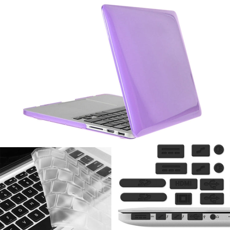 ENKAY pour MacBook Pro Retina 13,3 pouces (version américaine) / A1425 / A1502 Hat-Prince 3 en 1 Coque rigide en plastique avec protection de clavier et bouchon anti-poussière pour port