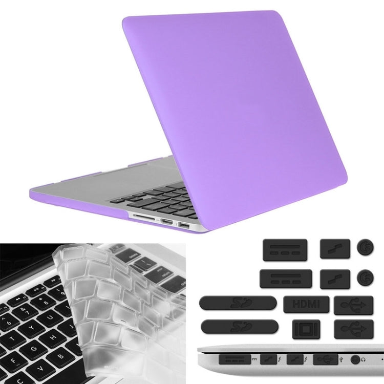 ENKAY pour MacBook Pro Retina 13,3 pouces (version américaine) / A1425 / A1502 Hat-Prince 3 en 1 Coque rigide givrée en plastique avec protection de clavier et bouchon anti-poussière pour port