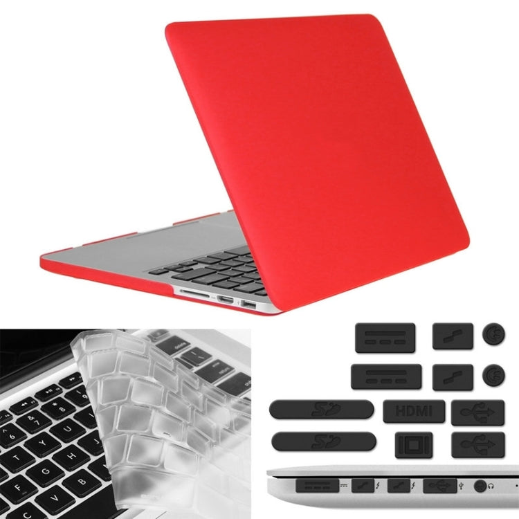 ENKAY pour MacBook Pro Retina 13,3 pouces (version américaine) / A1425 / A1502 Hat-Prince 3 en 1 Coque rigide givrée en plastique avec protection de clavier et bouchon anti-poussière pour port
