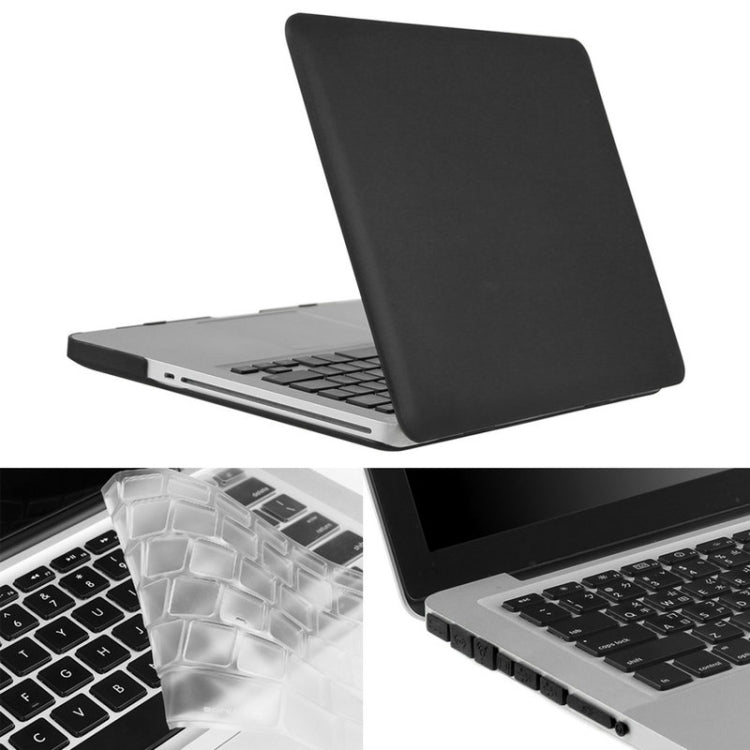ENKAY pour MacBook Pro 15,4 pouces (version américaine) / A1286 Hat-Prince 3 en 1 Coque rigide givrée en plastique avec protection de clavier et bouchon anti-poussière pour port
