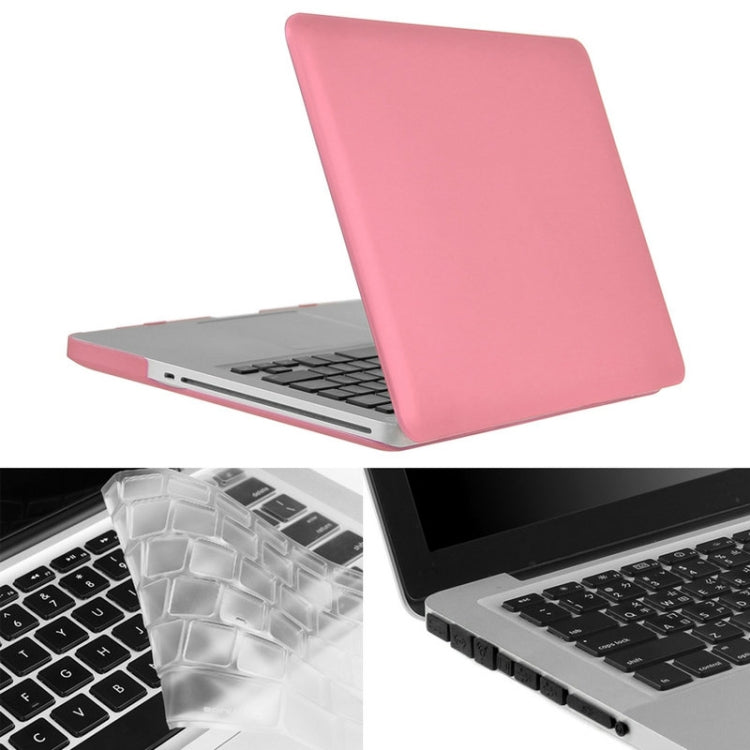 ENKAY pour MacBook Pro 15,4 pouces (version américaine) / A1286 Hat-Prince 3 en 1 Coque rigide givrée en plastique avec protection de clavier et bouchon anti-poussière pour port