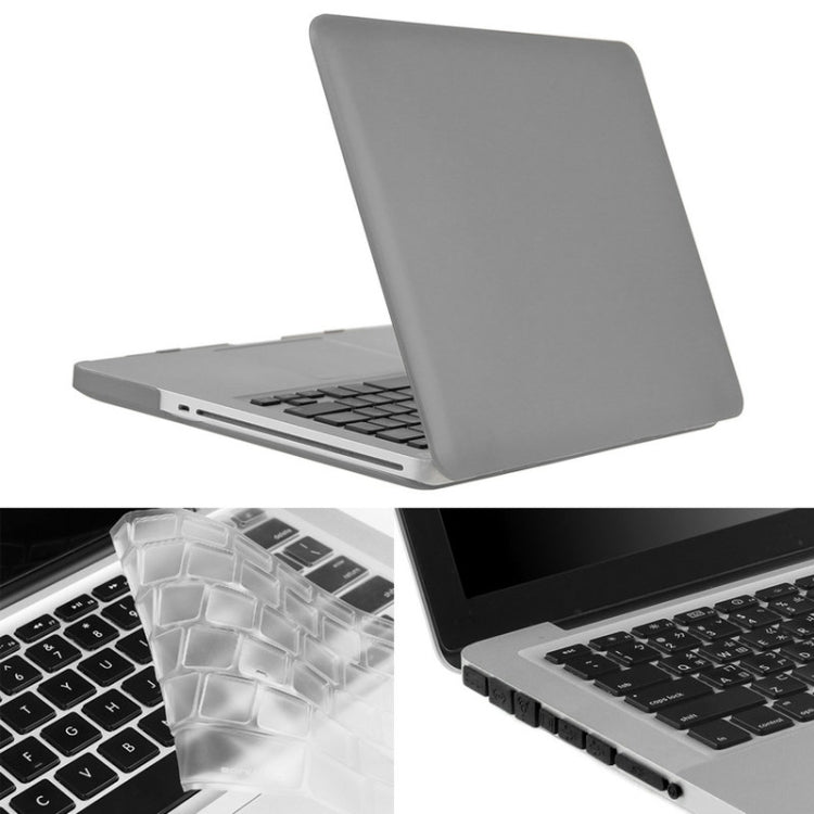 ENKAY pour MacBook Pro 15,4 pouces (version américaine) / A1286 Hat-Prince 3 en 1 Coque rigide givrée en plastique avec protection de clavier et bouchon anti-poussière pour port