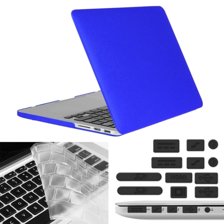 ENKAY pour MacBook Pro Retina 15,4 pouces (version américaine) / A1398 Hat-Prince 3 en 1 Coque rigide givrée en plastique avec protection de clavier et bouchon anti-poussière pour port