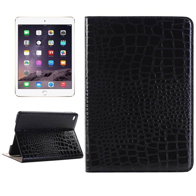Étui intelligent en cuir à rabat horizontal, texture crocodile, avec support, emplacements pour cartes et portefeuille pour iPad Mini 4