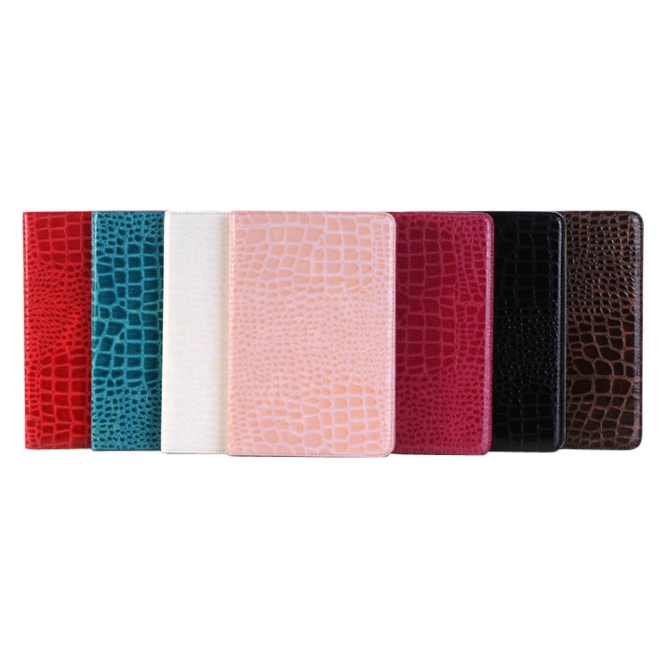 Étui intelligent en cuir à rabat horizontal, texture crocodile, avec support, emplacements pour cartes et portefeuille pour iPad Mini 4