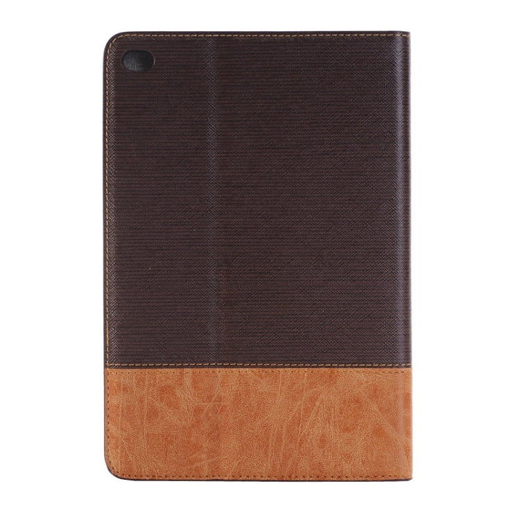 Étui en cuir intelligent à rabat horizontal à texture croisée avec support, emplacements pour cartes et portefeuille pour iPad Mini 4