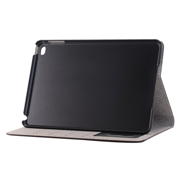 Étui en cuir intelligent à rabat horizontal à texture croisée avec support, emplacements pour cartes et portefeuille pour iPad Mini 4