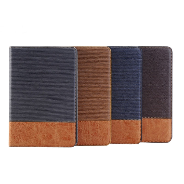 Étui en cuir intelligent à rabat horizontal à texture croisée avec support, emplacements pour cartes et portefeuille pour iPad Mini 4