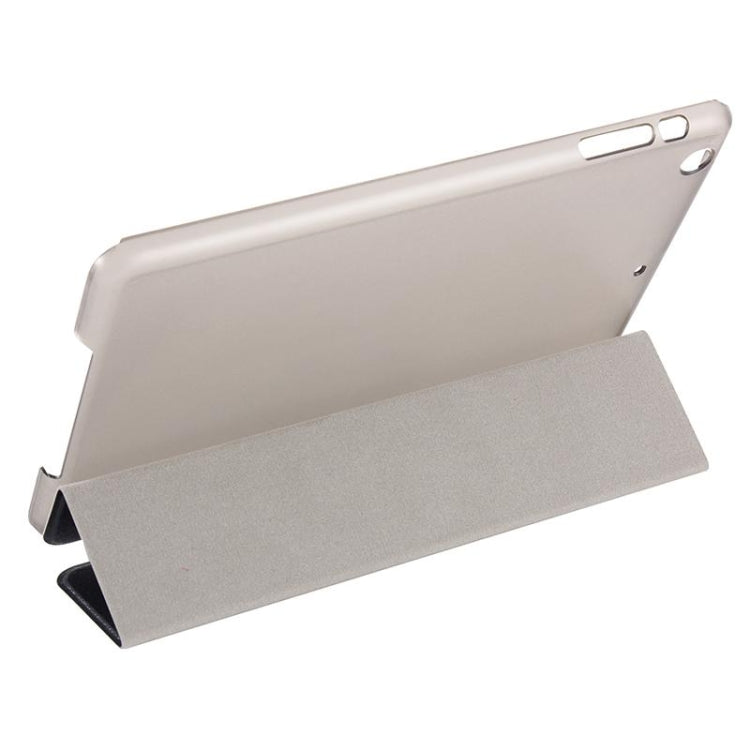 Silk Texture Horizontal Flip Leather Case with Three-Folding Holder for iPad mini 4