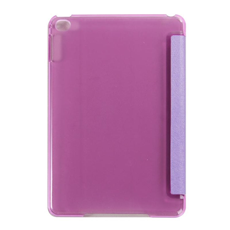 Silk Texture Horizontal Flip Leather Case with Three-Folding Holder for iPad mini 4