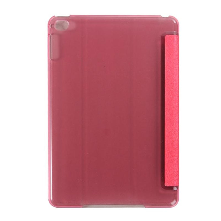 Silk Texture Horizontal Flip Leather Case with Three-Folding Holder for iPad mini 4
