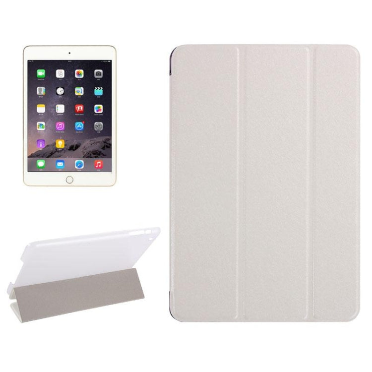 Silk Texture Horizontal Flip Leather Case with Three-Folding Holder for iPad mini 4