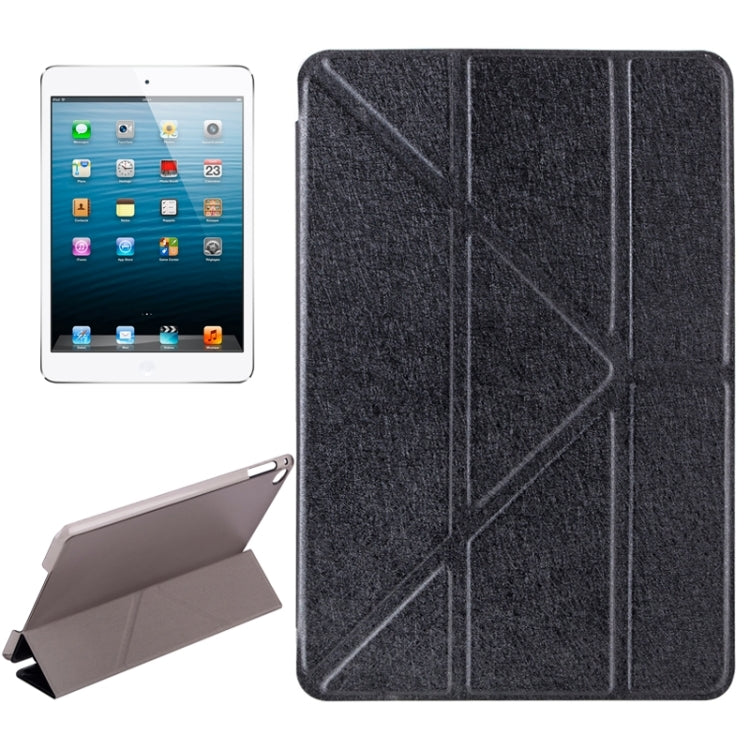 Transformers Style Silk Texture Horizontal Flip Solid Color Leather Case with Holder for iPad mini 4