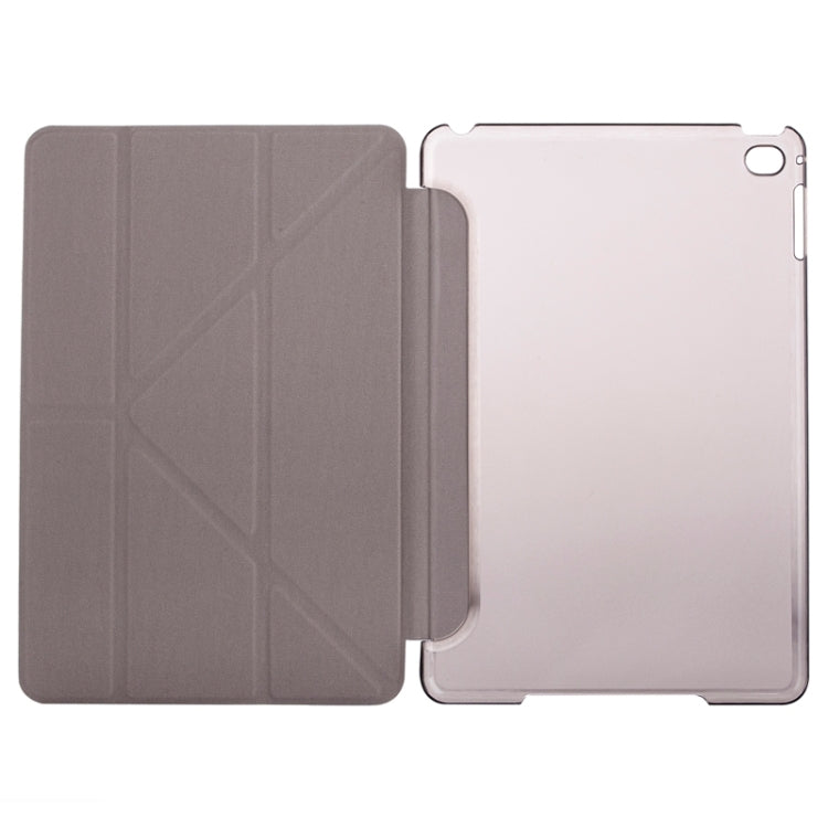 Transformers Style Silk Texture Horizontal Flip Solid Color Leather Case with Holder for iPad mini 4