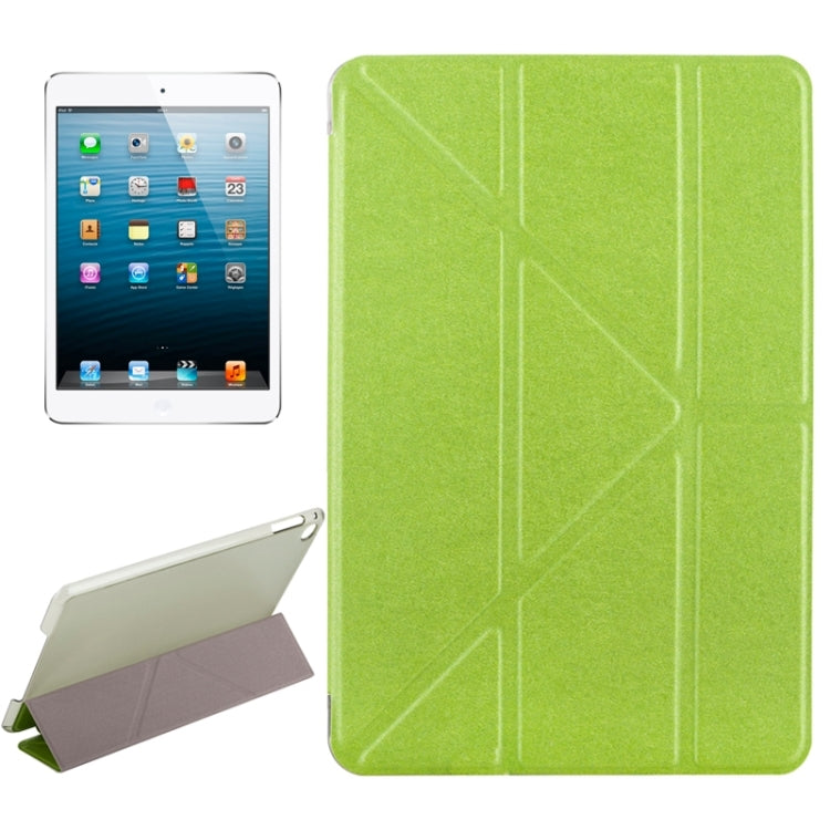 Transformers Style Silk Texture Horizontal Flip Solid Color Leather Case with Holder for iPad mini 4