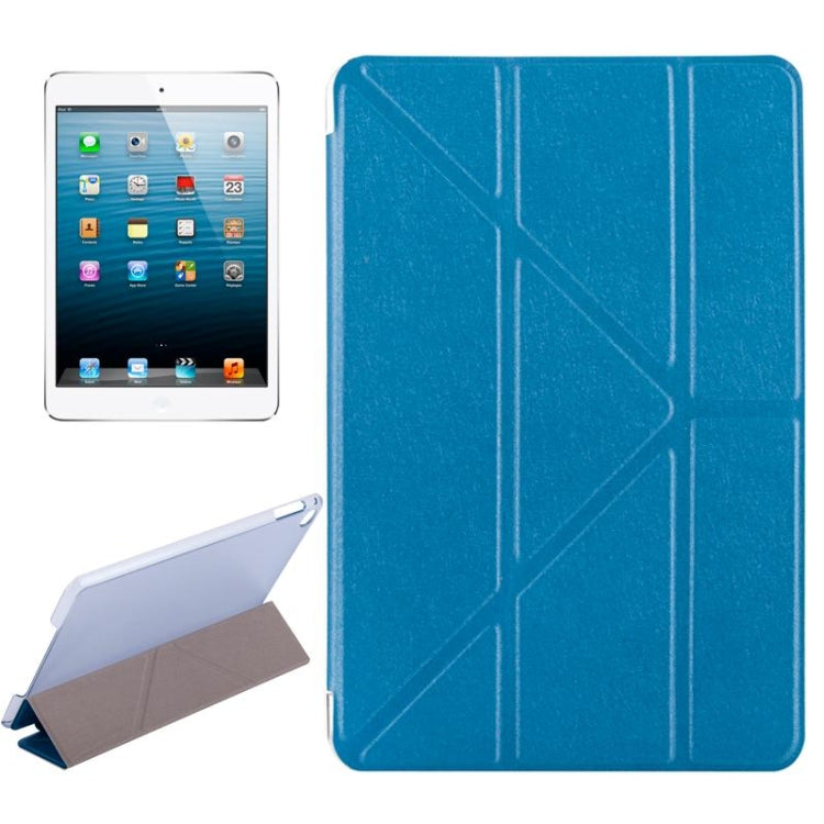 Transformers Style Silk Texture Horizontal Flip Solid Color Leather Case with Holder for iPad mini 4