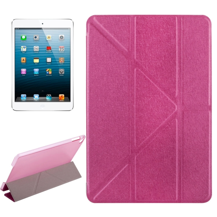 Transformers Style Silk Texture Horizontal Flip Solid Color Leather Case with Holder for iPad mini 4