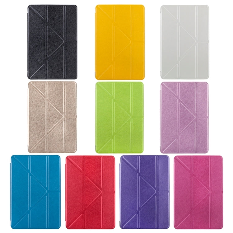 Transformers Style Silk Texture Horizontal Flip Solid Color Leather Case with Holder for iPad mini 4