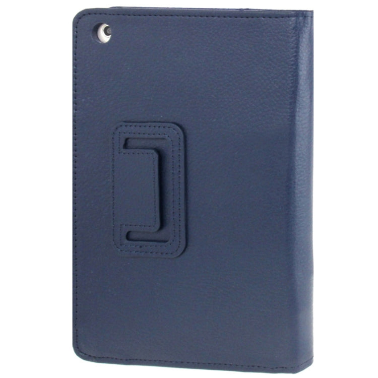 Étui à rabat en cuir à texture litchi à 2 volets avec fonction support pour iPad mini/mini 2 Retina