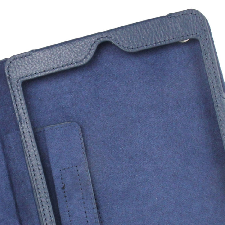 Étui à rabat en cuir à texture litchi à 2 volets avec fonction support pour iPad mini/mini 2 Retina