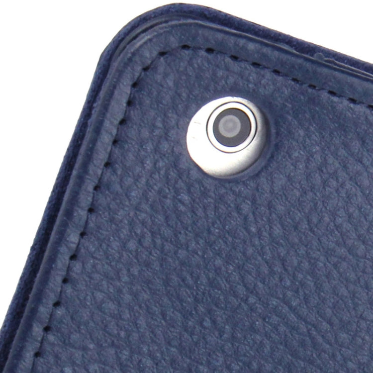 Étui à rabat en cuir à texture litchi à 2 volets avec fonction support pour iPad mini/mini 2 Retina