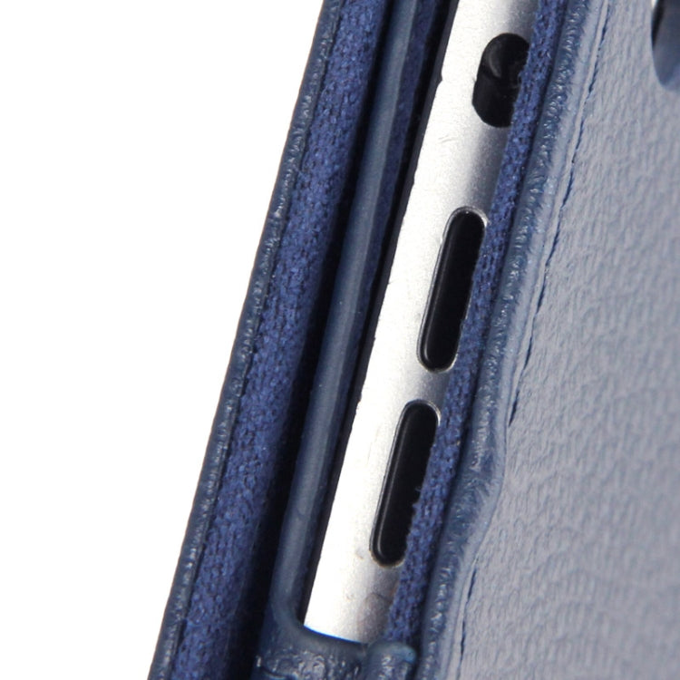 Étui à rabat en cuir à texture litchi à 2 volets avec fonction support pour iPad mini/mini 2 Retina