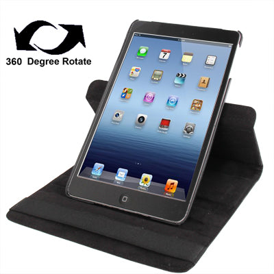 360 Degree Rotation Leather Case with Holder for iPad mini / mini 2 Retina