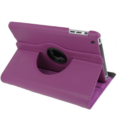 360 Degree Rotation Leather Case with Holder for iPad mini / mini 2 Retina