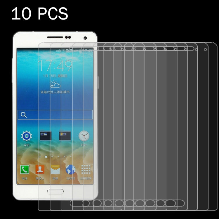 Lot de 10 films de protection d'écran en verre trempé antidéflagrant 2,5D pour Galaxy A7 (0,26 mm, dureté 9H)