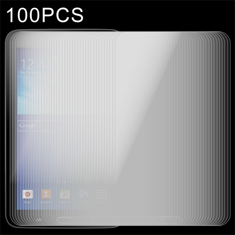 Lot de 100 films en verre trempé antidéflagrants 0,4 mm, dureté 9H+, 2,5D, pour Galaxy Tab 3 Lite T110 / T111 / T113, pour T110