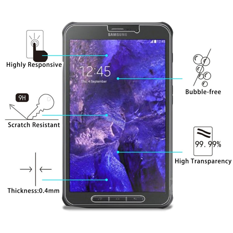 75 PCS 0.4mm 9H+ Surface Hardness 2.5D Explosion-proof Tempered Glass Film for Galaxy Tab Active / T360, For T360