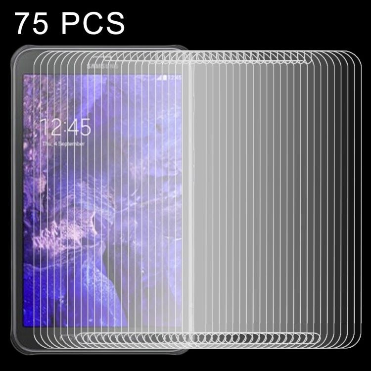 75 PCS 0.4mm 9H+ Surface Hardness 2.5D Explosion-proof Tempered Glass Film for Galaxy Tab Active / T360, For T360