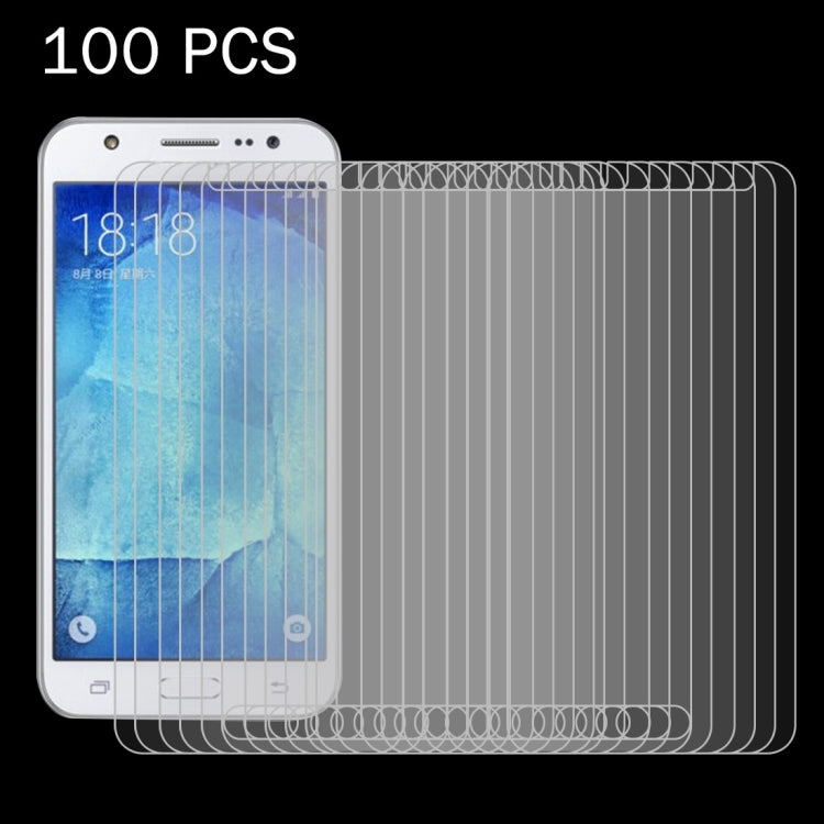 Lot de 100 films en verre trempé antidéflagrants 2,5D pour Galaxy J5/J500, dureté de surface 9H+, 0,26 mm, pour Galaxy J5/J500 (100 pièces)